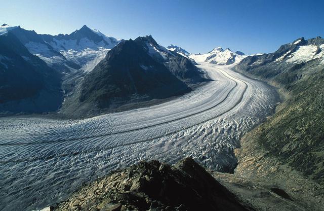 The Aletsch Glacier in Switzerland is the largest valley glacier in the Alps. Its volume loss since the middle of the 19th century is well-visible from the trimlines to the right of the image. To learn about the contributions of glaciers to sea level rise, visit: <a href="http://www.nasa.gov/topics/earth/features/glacier-sea-rise.html" rel="nofollow">www.nasa.gov/topics/earth/features/glacier-sea-rise.html</a> Credit: Frank Paul, University of Zurich <b><a href="http://www.nasa.gov/audience/formedia/features/MP_Photo_Guidelines.html" rel="nofollow">NASA image use policy.</a></b> <b><a href="http://www.nasa.gov/centers/goddard/home/index.html" rel="nofollow">NASA Goddard Space Flight Center</a></b> enables NASA’s mission through four scientific endeavors: Earth Science, Heliophysics, Solar System Exploration, and Astrophysics. Goddard plays a leading role in NASA’s accomplishments by contributing compelling scientific knowledge to advance the Agency’s mission. <b>Follow us on <a href="http://twitter.com/NASA_GoddardPix" rel="nofollow">Twitter</a></b> <b>Like us on <a href="http://www.facebook.com/pages/Greenbelt-MD/NASA-Goddard/395013845897?ref=tsd" rel="nofollow">Facebook</a></b> <b>Find us on <a href="http://instagram.com/nasagoddard?vm=grid" rel="nofollow">Instagram</a></b>