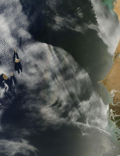 NASA image: Glory over clouds off West Africa
