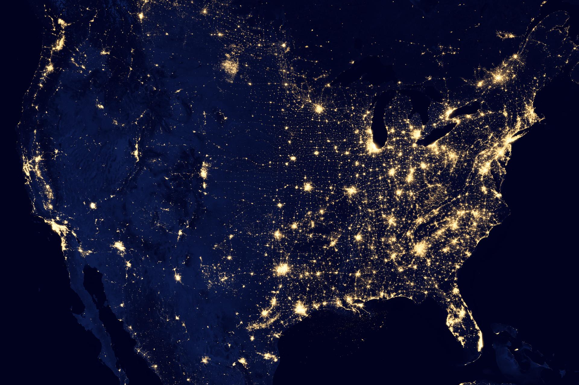 Image showing city lights of the United Statees