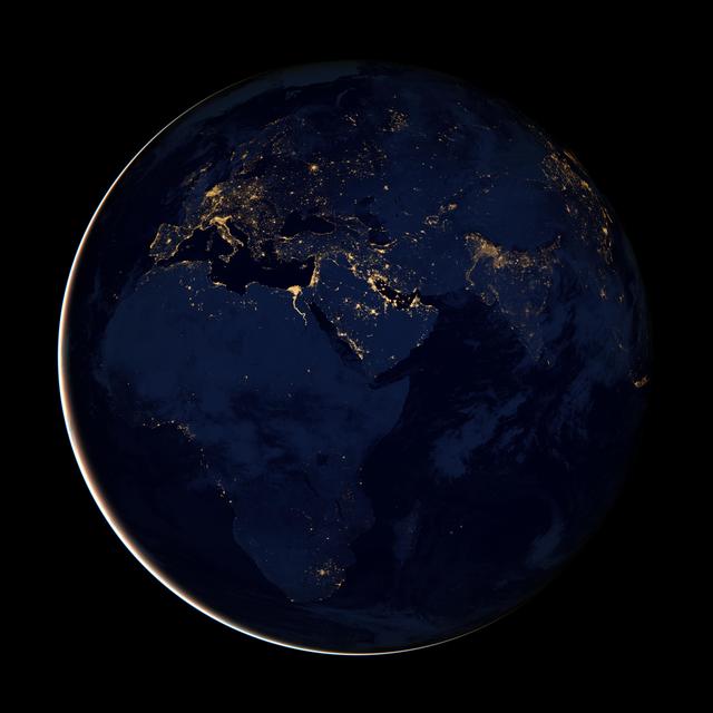 NASA image: Black Marble - Africa, Europe, and the Middle East