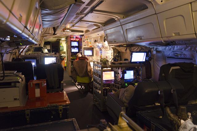 NASA image: DC-8 after dark