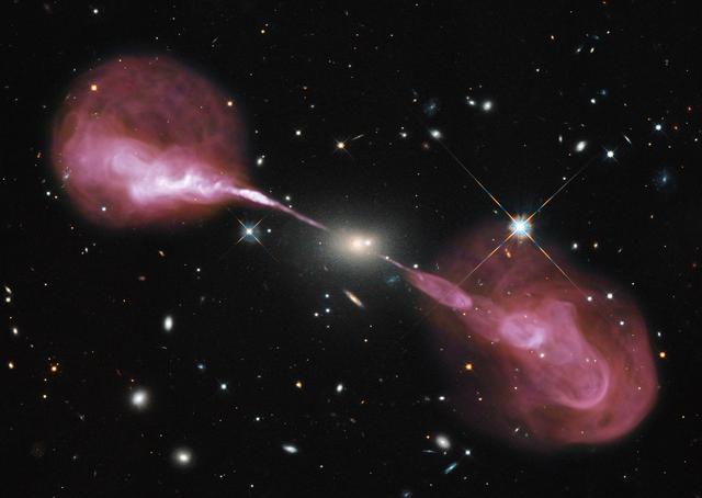 NASA image: A Multi-Wavelength View of Radio Galaxy Hercules A