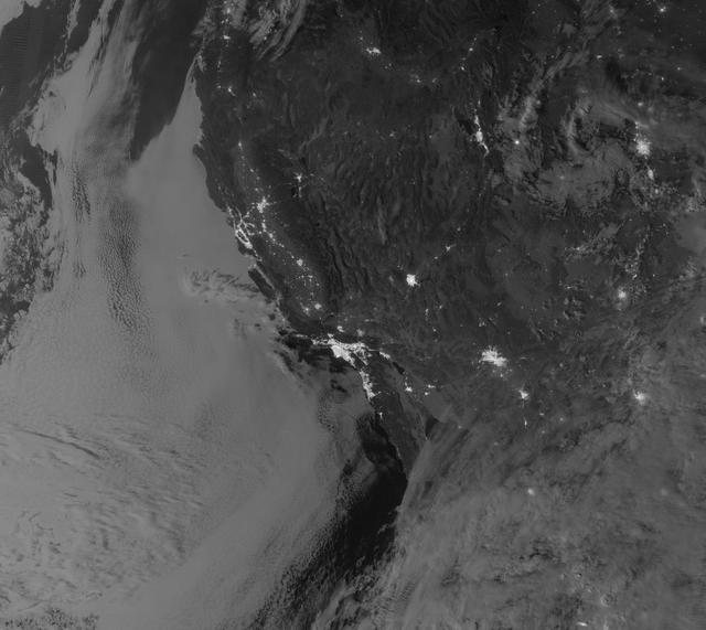 Marine Layer Clouds off the California Coast