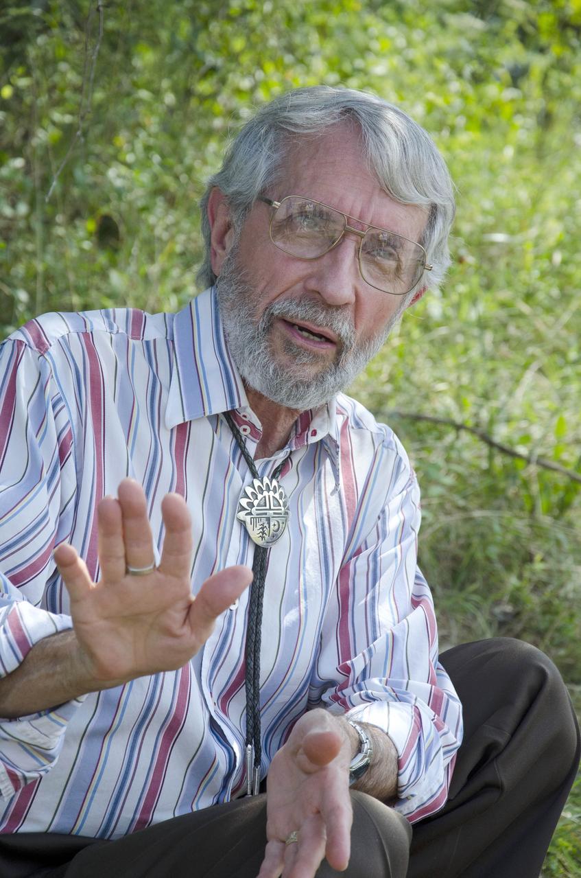 Dinosaur tracker Ray Stanford describes the cretaceous-era nodosaur track he found on the Goddard Space Flight Center campus this year.  The imprint shows the right rear foot of a nodosaur - a low-slung, spiny leaf-eater - apparently moving in haste as the heel did not fully settle in the cretaceous mud, according to dinosaur tracker Ray Stanford. It was found recently on NASA's Goddard Space Flight Center campus and is being preserved for study.   To read more about this discovery go to: <a href="http://1.usa.gov/P9NYg7" rel="nofollow">1.usa.gov/P9NYg7</a>  Credit: NASA/GSFC/Rebecca Roth  <b><a href="http://www.nasa.gov/audience/formedia/features/MP_Photo_Guidelines.html" rel="nofollow">NASA image use policy.</a></b>  <b><a href="http://www.nasa.gov/centers/goddard/home/index.html" rel="nofollow">NASA Goddard Space Flight Center</a></b> enables NASA’s mission through four scientific endeavors: Earth Science, Heliophysics, Solar System Exploration, and Astrophysics. Goddard plays a leading role in NASA’s accomplishments by contributing compelling scientific knowledge to advance the Agency’s mission.  <b>Follow us on <a href="http://twitter.com/NASA_GoddardPix" rel="nofollow">Twitter</a></b>  <b>Like us on <a href="http://www.facebook.com/pages/Greenbelt-MD/NASA-Goddard/395013845897?ref=tsd" rel="nofollow">Facebook</a></b>  <b>Find us on <a href="http://instagrid.me/nasagoddard/?vm=grid" rel="nofollow">Instagram</a></b>