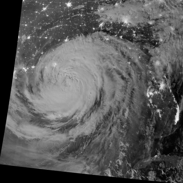NASA image: Hurricane Isaac by Night