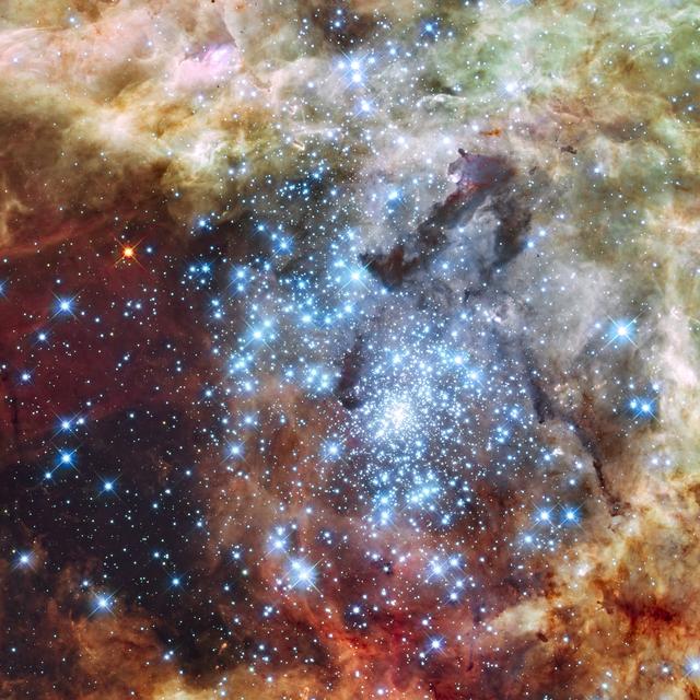 NASA image: Hubble Watches Star Clusters on a Collision Course