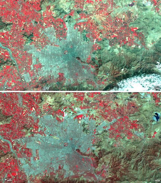 NASA image: Landsat View: Santiago, Chile