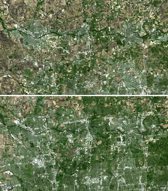 NASA image: Landsat View: Western Suburbs of Chicago, Illinois
