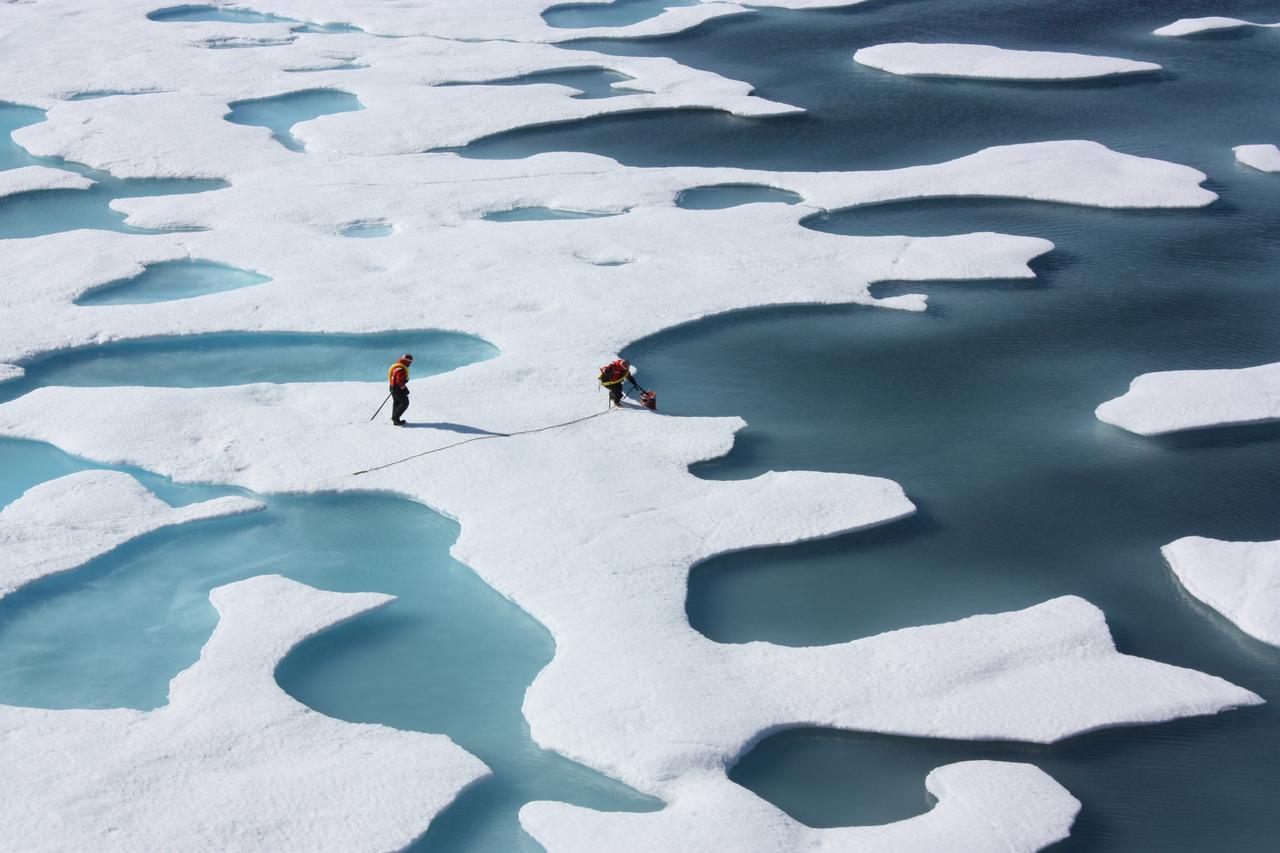 On July 12, 2011, crew from the U.S. Coast Guard Cutter Healy retrieved a canister dropped by parachute from a C-130, which brought supplies for some mid-mission fixes.  The ICESCAPE mission, or &quot;Impacts of Climate on Ecosystems and Chemistry of the Arctic Pacific Environment,&quot; is a NASA shipborne investigation to study how changing conditions in the Arctic affect the ocean's chemistry and ecosystems. The bulk of the research took place in the Beaufort and Chukchi seas in summer 2010 and 2011. Credit: NASA/Kathryn Hansen  <b><a href="http://www.nasa.gov/audience/formedia/features/MP_Photo_Guidelines.html" rel="nofollow">NASA image use policy.</a></b>  <b><a href="http://www.nasa.gov/centers/goddard/home/index.html" rel="nofollow">NASA Goddard Space Flight Center</a></b> enables NASA’s mission through four scientific endeavors: Earth Science, Heliophysics, Solar System Exploration, and Astrophysics. Goddard plays a leading role in NASA’s accomplishments by contributing compelling scientific knowledge to advance the Agency’s mission.  <b>Follow us on <a href="http://twitter.com/NASA_GoddardPix" rel="nofollow">Twitter</a></b>  <b>Like us on <a href="http://www.facebook.com/pages/Greenbelt-MD/NASA-Goddard/395013845897?ref=tsd" rel="nofollow">Facebook</a></b>  <b>Find us on <a href="http://instagrid.me/nasagoddard/?vm=grid" rel="nofollow">Instagram</a></b>