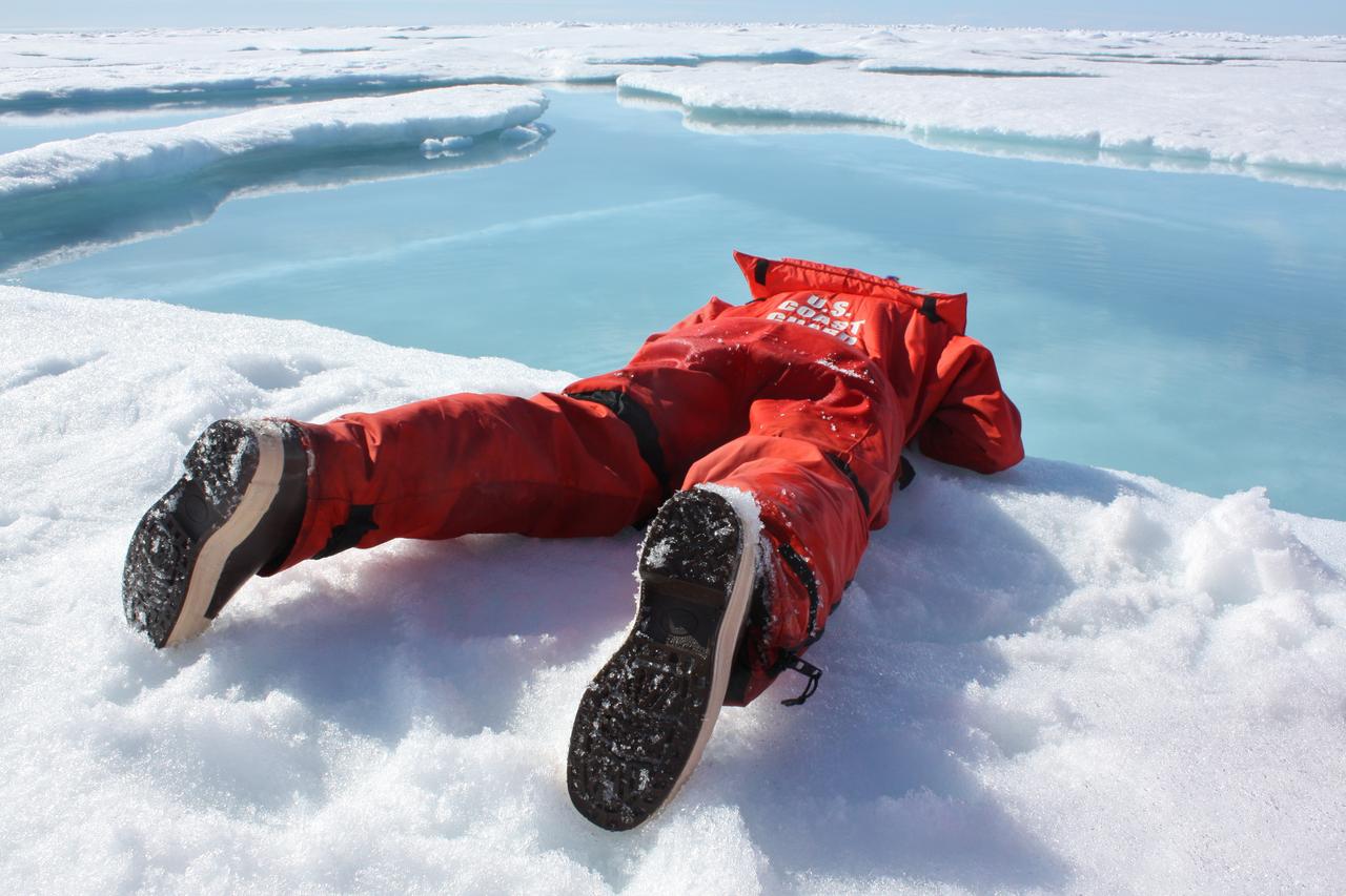 On July 19, 2011, Zachary Brown of Stanford University sipped freshwater from a melt pond on sea ice in the Arctic ocean.  The ICESCAPE mission, or &quot;Impacts of Climate on Ecosystems and Chemistry of the Arctic Pacific Environment,&quot; is a NASA shipborne investigation to study how changing conditions in the Arctic affect the ocean's chemistry and ecosystems. The bulk of the research took place in the Beaufort and Chukchi seas in summer 2010 and 2011. Credit: NASA/Kathryn Hansen  <b><a href="http://www.nasa.gov/audience/formedia/features/MP_Photo_Guidelines.html" rel="nofollow">NASA image use policy.</a></b>  <b><a href="http://www.nasa.gov/centers/goddard/home/index.html" rel="nofollow">NASA Goddard Space Flight Center</a></b> enables NASA’s mission through four scientific endeavors: Earth Science, Heliophysics, Solar System Exploration, and Astrophysics. Goddard plays a leading role in NASA’s accomplishments by contributing compelling scientific knowledge to advance the Agency’s mission.  <b>Follow us on <a href="http://twitter.com/NASA_GoddardPix" rel="nofollow">Twitter</a></b>  <b>Like us on <a href="http://www.facebook.com/pages/Greenbelt-MD/NASA-Goddard/395013845897?ref=tsd" rel="nofollow">Facebook</a></b>  <b>Find us on <a href="http://instagrid.me/nasagoddard/?vm=grid" rel="nofollow">Instagram</a></b>