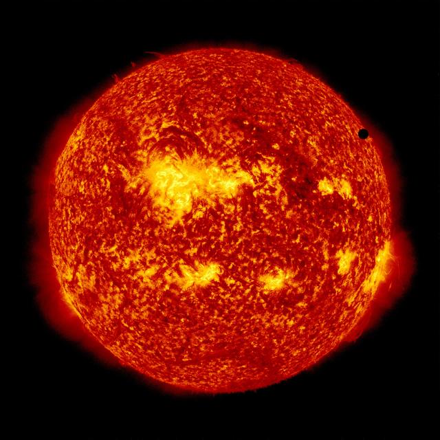 NASA image: SDO's Ultra-high Definition View of 2012 Venus Transit - 304 Angstrom