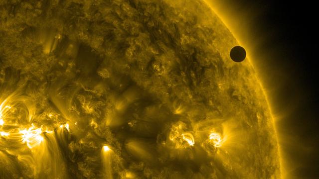 NASA image captured June 6, 2012. On June 5-6 2012, SDO is collecting images of one of the rarest predictable solar events: the transit of Venus across the face of the sun. This event happens in pairs eight years apart that are separated from each other by 105 or 121 years. The last transit was in 2004 and the next will not happen until 2117. <i>Credit: NASA/SDO, AIA</i> <b>To read more about the 2012 Venus Transit go to: <a href="http://sunearthday.nasa.gov/transitofvenus" rel="nofollow">sunearthday.nasa.gov/transitofvenus</a> </b> <b>Add your photos of the Transit of Venus to our Flickr Group here: <a href="http://www.flickr.com/groups/venustransit/">www.flickr.com/groups/venustransit/</a> </b> <b><a href="http://www.nasa.gov/audience/formedia/features/MP_Photo_Guidelines.html" rel="nofollow">NASA image use policy.</a></b> <b><a href="http://www.nasa.gov/centers/goddard/home/index.html" rel="nofollow">NASA Goddard Space Flight Center</a></b> enables NASA’s mission through four scientific endeavors: Earth Science, Heliophysics, Solar System Exploration, and Astrophysics. Goddard plays a leading role in NASA’s accomplishments by contributing compelling scientific knowledge to advance the Agency’s mission. <b>Follow us on <a href="http://twitter.com/NASA_GoddardPix" rel="nofollow">Twitter</a></b> <b>Like us on <a href="http://www.facebook.com/pages/Greenbelt-MD/NASA-Goddard/395013845897?ref=tsd" rel="nofollow">Facebook</a></b> <b>Find us on <a href="http://instagrid.me/nasagoddard/?vm=grid" rel="nofollow">Instagram</a></b>