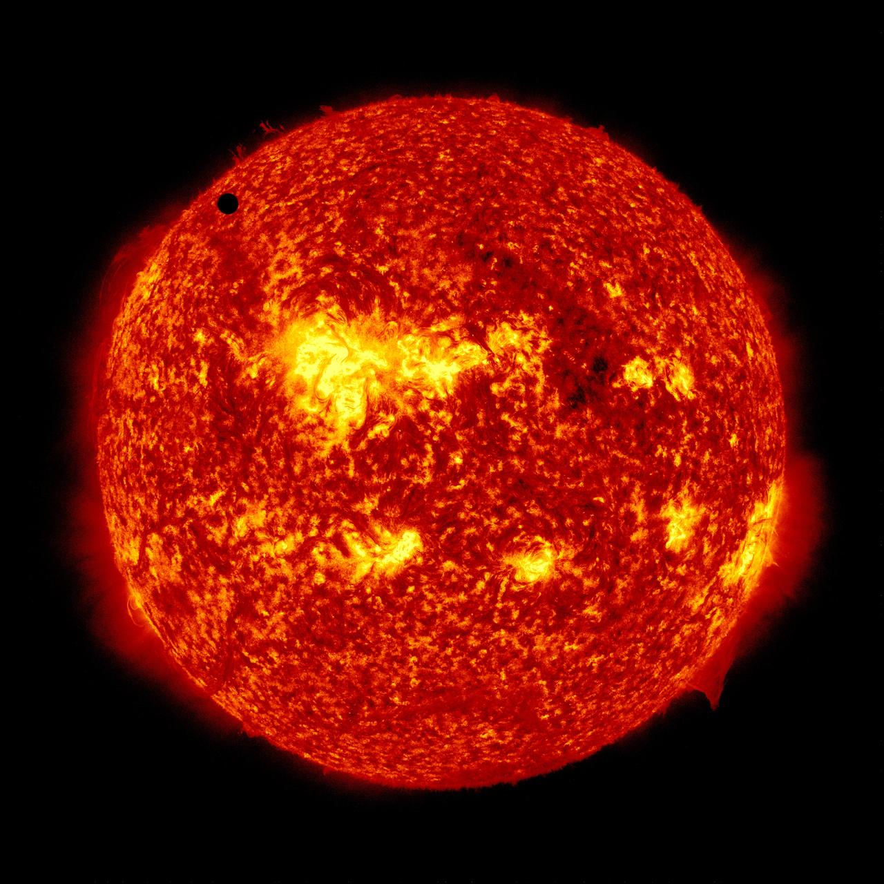NASA image captured June 5, 2012.  On June 5-6 2012, SDO is collecting images of one of the rarest predictable solar events: the transit of Venus across the face of the sun.  This event happens in pairs eight years apart that are separated from each other by 105 or 121 years.  The last transit was in 2004 and the next will not happen until 2117.  <i>Credit: NASA/SDO, AIA</i>  <b>To read more about the 2012 Venus Transit go to: <a href="http://sunearthday.nasa.gov/transitofvenus" rel="nofollow">sunearthday.nasa.gov/transitofvenus</a> </b>   <b>Add your photos of the Transit of Venus to our Flickr Group here:  <a href="http://www.flickr.com/groups/venustransit/">www.flickr.com/groups/venustransit/</a> </b>   <b><a href="http://www.nasa.gov/audience/formedia/features/MP_Photo_Guidelines.html" rel="nofollow">NASA image use policy.</a></b>   <b><a href="http://www.nasa.gov/centers/goddard/home/index.html" rel="nofollow">NASA Goddard Space Flight Center</a></b> enables NASA’s mission through four scientific endeavors: Earth Science, Heliophysics, Solar System Exploration, and Astrophysics. Goddard plays a leading role in NASA’s accomplishments by contributing compelling scientific knowledge to advance the Agency’s mission.   <b>Follow us on <a href="http://twitter.com/NASA_GoddardPix" rel="nofollow">Twitter</a></b>   <b>Like us on <a href="http://www.facebook.com/pages/Greenbelt-MD/NASA-Goddard/395013845897?ref=tsd" rel="nofollow">Facebook</a></b>   <b>Find us on <a href="http://instagrid.me/nasagoddard/?vm=grid" rel="nofollow">Instagram</a></b>