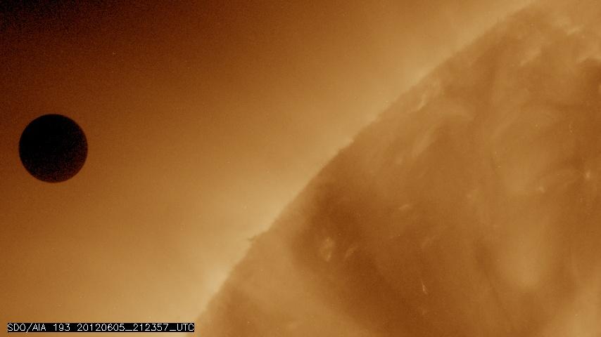 NASA image captured June 5, 2012 at 212357 UTC (about 5:24 p.m. EDT).  On June 5-6 2012, SDO is collecting images of one of the rarest predictable solar events: the transit of Venus across the face of the sun.  This event happens in pairs eight years apart that are separated from each other by 105 or 121 years.  The last transit was in 2004 and the next will not happen until 2117.  This image was captured by SDO's AIA instrument at 193 Angstroms.  <i>Credit: NASA/SDO, AIA</i>  <b>To read more about the 2012 Venus Transit go to: <a href="http://sunearthday.nasa.gov/transitofvenus" rel="nofollow">sunearthday.nasa.gov/transitofvenus</a> </b>   <b>Add your photos of the Transit of Venus to our Flickr Group here:  <a href="http://www.flickr.com/groups/venustransit/">www.flickr.com/groups/venustransit/</a> </b>   <b><a href="http://www.nasa.gov/audience/formedia/features/MP_Photo_Guidelines.html" rel="nofollow">NASA image use policy.</a></b>   <b><a href="http://www.nasa.gov/centers/goddard/home/index.html" rel="nofollow">NASA Goddard Space Flight Center</a></b> enables NASA’s mission through four scientific endeavors: Earth Science, Heliophysics, Solar System Exploration, and Astrophysics. Goddard plays a leading role in NASA’s accomplishments by contributing compelling scientific knowledge to advance the Agency’s mission.   <b>Follow us on <a href="http://twitter.com/NASA_GoddardPix" rel="nofollow">Twitter</a></b>   <b>Like us on <a href="http://www.facebook.com/pages/Greenbelt-MD/NASA-Goddard/395013845897?ref=tsd" rel="nofollow">Facebook</a></b>   <b>Find us on <a href="http://instagrid.me/nasagoddard/?vm=grid" rel="nofollow">Instagram</a></b>