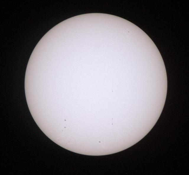 UT154 solar test CO 934_0253  This is a sample low res test image from NASA Astronaut Don Petttit shot from onboard the International Space Station on June 5, 2012.  Petttit, who had the foresight to bring a solar filter for his camera, will be capturing the June 5 Venus Transit from the International Space Station with the images downloading in almost real-time. He will photograph through the European Space Agency-built &quot;cupola&quot;, removing the scratch panes to get crisp, clear images.  Credit: NASA  <b>To read more about the 2012 Venus Transit go to: <a href="http://sunearthday.nasa.gov/transitofvenus" rel="nofollow">sunearthday.nasa.gov/transitofvenus</a> </b>  <b>Add your photos of the Transit of Venus to our Flickr Group here:  <a href="http://www.flickr.com/groups/venustransit/">www.flickr.com/groups/venustransit/</a> </b>  <b><a href="http://www.nasa.gov/audience/formedia/features/MP_Photo_Guidelines.html" rel="nofollow">NASA image use policy.</a></b>  <b><a href="http://www.nasa.gov/centers/goddard/home/index.html" rel="nofollow">NASA Goddard Space Flight Center</a></b> enables NASA’s mission through four scientific endeavors: Earth Science, Heliophysics, Solar System Exploration, and Astrophysics. Goddard plays a leading role in NASA’s accomplishments by contributing compelling scientific knowledge to advance the Agency’s mission.  <b>Follow us on <a href="http://twitter.com/NASA_GoddardPix" rel="nofollow">Twitter</a></b>  <b>Like us on <a href="http://www.facebook.com/pages/Greenbelt-MD/NASA-Goddard/395013845897?ref=tsd" rel="nofollow">Facebook</a></b>  <b>Find us on <a href="http://instagrid.me/nasagoddard/?vm=grid" rel="nofollow">Instagram</a></b>