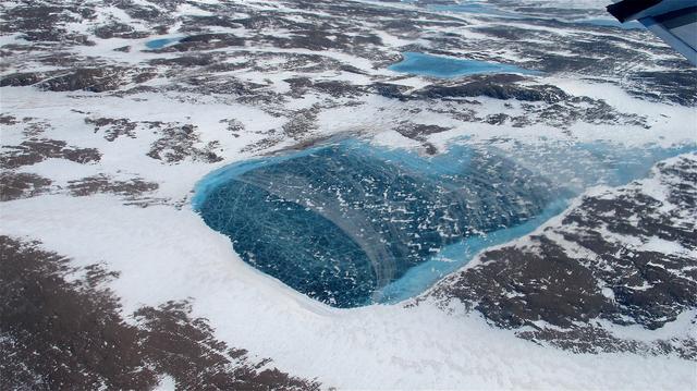NASA image: Frozen Greenland Meltpond
