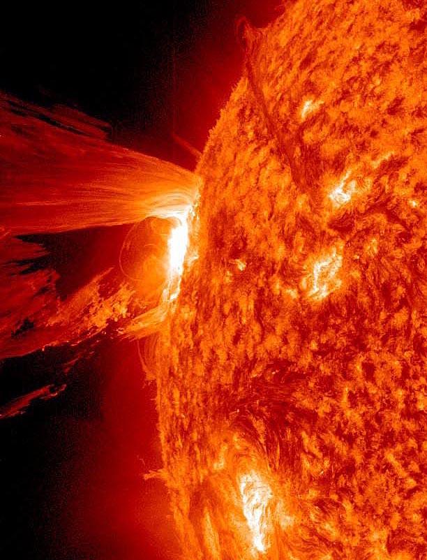 A beautiful prominence eruption shot off the east limb (left side) of the sun on Monday, April 16, 2012. Such eruptions are often associated with solar flares, and in this case an M1 class (medium-sized) flare did occur at the same time, though it was not aimed toward Earth. This event, which is still in progress, was seen by NASA’s SDO satellite.  <b>View a video of this event here: <a href="http://www.flickr.com/photos/gsfc/7084820027">www.flickr.com/photos/gsfc/7084820027</a></b>  Credit: NASA/GSFC/SDO  <b><a href="http://www.nasa.gov/audience/formedia/features/MP_Photo_Guidelines.html" rel="nofollow">NASA image use policy.</a></b>  <b><a href="http://www.nasa.gov/centers/goddard/home/index.html" rel="nofollow">NASA Goddard Space Flight Center</a></b> enables NASA’s mission through four scientific endeavors: Earth Science, Heliophysics, Solar System Exploration, and Astrophysics. Goddard plays a leading role in NASA’s accomplishments by contributing compelling scientific knowledge to advance the Agency’s mission.  <b>Follow us on <a href="http://twitter.com/NASA_GoddardPix" rel="nofollow">Twitter</a></b>  <b>Like us on <a href="http://www.facebook.com/pages/Greenbelt-MD/NASA-Goddard/395013845897?ref=tsd" rel="nofollow">Facebook</a></b>  <b>Find us on <a href="http://instagrid.me/nasagoddard/?vm=grid" rel="nofollow">Instagram</a></b> 