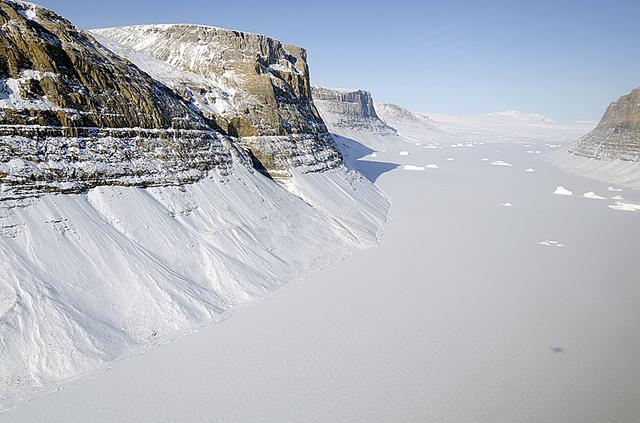A glacial canyon in northern Greenland as seen by NASA's P-3B aircraft on May 3, 2012. Credit: Michael Studinger/NASA =========== IceBridge, a six-year NASA mission, is the largest airborne survey of Earth's polar ice ever flown. It will yield an unprecedented three-dimensional view of Arctic and Antarctic ice sheets, ice shelves and sea ice. These flights will provide a yearly, multi-instrument look at the behavior of the rapidly changing features of the Greenland and Antarctic ice. Data collected during IceBridge will help scientists bridge the gap in polar observations between NASA's Ice, Cloud and Land Elevation Satellite (ICESat) -- in orbit since 2003 -- and ICESat-2, planned for early 2016. ICESat stopped collecting science data in 2009, making IceBridge critical for ensuring a continuous series of observations. IceBridge will use airborne instruments to map Arctic and Antarctic areas once a year. IceBridge flights are conducted in March-May over Greenland and in October-November over Antarctica. Other smaller airborne surveys around the world are also part of the IceBridge campaign. To read more about IceBridge - Arctic 2012 go to: <a href="http://www.nasa.gov/mission_pages/icebridge/index.html" rel="nofollow">www.nasa.gov/mission_pages/icebridge/index.html</a> <b><a href="http://www.nasa.gov/audience/formedia/features/MP_Photo_Guidelines.html" rel="nofollow">NASA image use policy.</a></b> <b><a href="http://www.nasa.gov/centers/goddard/home/index.html" rel="nofollow">NASA Goddard Space Flight Center</a></b> enables NASA’s mission through four scientific endeavors: Earth Science, Heliophysics, Solar System Exploration, and Astrophysics. Goddard plays a leading role in NASA’s accomplishments by contributing compelling scientific knowledge to advance the Agency’s mission. <b>Follow us on <a href="http://twitter.com/NASA_GoddardPix" rel="nofollow">Twitter</a></b> <b>Like us on <a href="http://www.facebook.com/pages/Greenbelt-MD/NASA-Goddard/395013845897?ref=tsd" rel="nofollow">Facebook</a></b> <b>Find us on <a href="http://instagrid.me/nasagoddard/?vm=grid" rel="nofollow">Instagram</a></b>