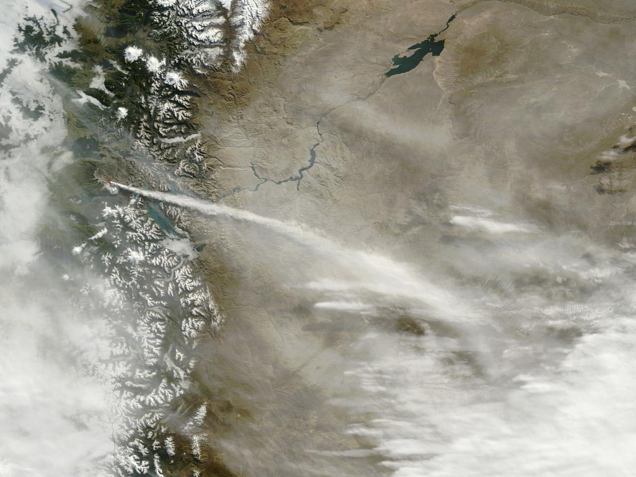 When NASA's Terra satellite flew over the Puyehue-Cordon Caulle volcano on July 8, 2011  at 14:25 UTC (10:25 a.m. EDT) it captured this visible image of a steady stream of ash (light brown) blowing southeast into Argentina. The Puyehue-Cordón Caulle Volcano is located in the Andes Mountains of central Chile, near the Argentina border.  Image: NASA Goddard/MODIS Rapid Response Team, Jeff Schmaltz Text: NASA Goddard/Rob Gutro  <b><a href="http://www.nasa.gov/centers/goddard/home/index.html" rel="nofollow">NASA Goddard Space Flight Center</a></b> enables NASA’s mission through four scientific endeavors: Earth Science, Heliophysics, Solar System Exploration, and Astrophysics. Goddard plays a leading role in NASA’s accomplishments by contributing compelling scientific knowledge to advance the Agency’s mission.  <b>Follow us on <a href="http://twitter.com/NASA_GoddardPix" rel="nofollow">Twitter</a></b>  <b>Like us on <a href="http://www.facebook.com/pages/Greenbelt-MD/NASA-Goddard/395013845897?ref=tsd" rel="nofollow">Facebook</a></b>  <b>Find us on <a href="http://web.stagram.com/n/nasagoddard/?vm=grid" rel="nofollow">Instagram</a></b>
