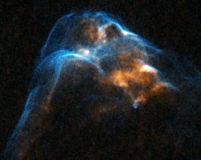 AUGUST 31, 2011: A team of scientists has collected enough high-resolution Hubble Space Telescope images over a 14-year period to stitch together time-lapse movies of powerful jets ejected from three young stars.  The jets, a byproduct of gas accretion around newly forming stars, shoot off at supersonic speeds in opposite directions through space. These phenomena are providing clues about the final stages of a star’s birth, offering a peek at how our Sun came into existence 4.5 billion years ago. Hubble’s unprecedented sharpness allows astronomers to see changes in the jets over just a few years’ time. Most astronomical processes change over timescales that are much longer than a human lifetime.  To read more go to: <a href="http://www.nasa.gov/mission_pages/hubble/science/supersonic-jets.html" rel="nofollow">www.nasa.gov/mission_pages/hubble/science/supersonic-jets...</a>  Object Name: HH 34 Bow Shock Image Type: Astronomical  Credit: NASA, ESA, and P. Hartigan (Rice University)..<b><a href="http://www.nasa.gov/centers/goddard/home/index.html" rel="nofollow">NASA Goddard Space Flight Center</a></b> enables NASA’s mission through four scientific endeavors: Earth Science, Heliophysics, Solar System Exploration, and Astrophysics. Goddard plays a leading role in NASA’s accomplishments by contributing compelling scientific knowledge to advance the Agency’s mission.  <b>Follow us on <a href="http://twitter.com/NASA_GoddardPix" rel="nofollow">Twitter</a></b>  <b>Like us on <a href="http://www.facebook.com/pages/Greenbelt-MD/NASA-Goddard/395013845897?ref=tsd" rel="nofollow">Facebook</a></b>  <b>Find us on <a href="http://instagrid.me/nasagoddard/?vm=grid" rel="nofollow">Instagram</a></b>