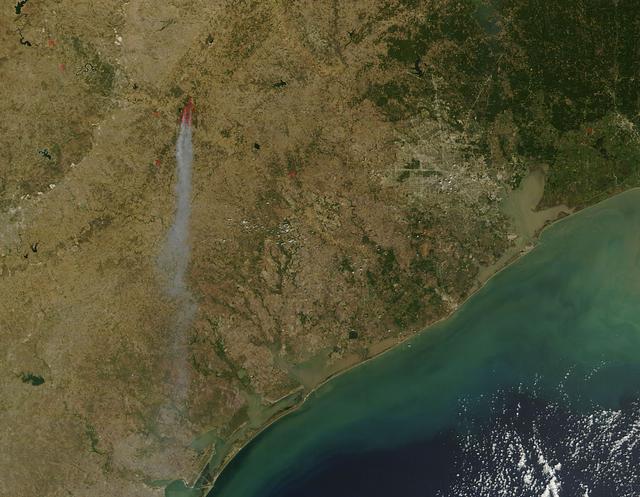 NASA image: Bastrop County Fires in Texas