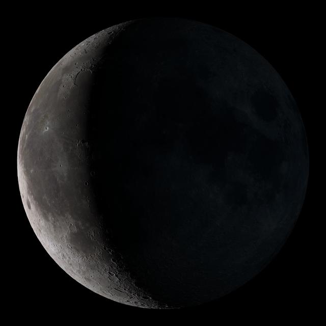 NASA image: Waning Crescent