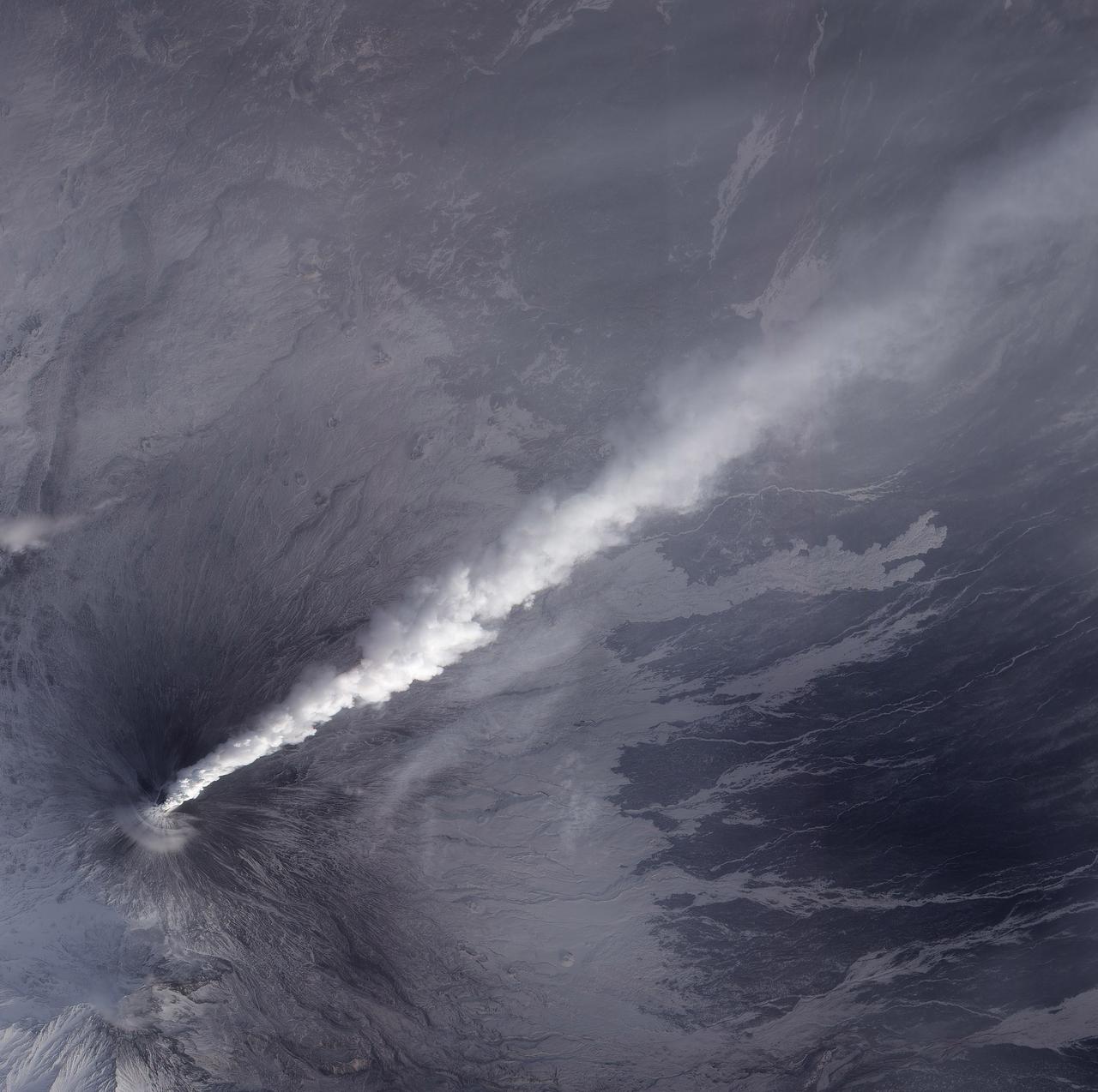 NASA image acquired December 4, 2010  After a respite of less than a month, Klyuchevskaya Volcano resumed erupting in late November 2010. The Global Volcanism Program reported several ash plumes that rose up to 7.9 kilometers (26,000 feet) above sea level from November 25–29. According to the Kamchatka Volcanic Eruption Response Team (KVERT) seismicity was “slightly above background levels” on November 26th and 27th, and they reported observations of strombolian activity on December 1st and 2nd.  A plume of ash, steam, and other volcanic gases streamed from Klyuchevskaya on December 4, 2010, visible in this natural-color image acquired by the Advanced Land Imager (ALI) aboard the Earth Observing-1 (EO-1) satellite. In the large image, a much smaller plume is visible above neighboring Bezymianny Volcano.  NASA Earth Observatory image by Jesse Allen &amp; Robert Simmon, using ALI data from the NASA EO-1 team. Caption by Robert Simmon.  Instrument:  EO-1 - ALI  Credit: <b><a href="http://www.earthobservatory.nasa.gov/" rel="nofollow"> NASA Earth Observatory</a></b>  <b><a href="http://www.nasa.gov/centers/goddard/home/index.html" rel="nofollow">NASA Goddard Space Flight Center</a></b> enables NASA’s mission through four scientific endeavors: Earth Science, Heliophysics, Solar System Exploration, and Astrophysics. Goddard plays a leading role in NASA’s accomplishments by contributing compelling scientific knowledge to advance the Agency’s mission.  <b>Follow us on <a href="http://twitter.com/NASA_GoddardPix" rel="nofollow">Twitter</a></b>  <b>Join us on <a href="http://www.facebook.com/pages/Greenbelt-MD/NASA-Goddard/395013845897?ref=tsd" rel="nofollow">Facebook</a></b>