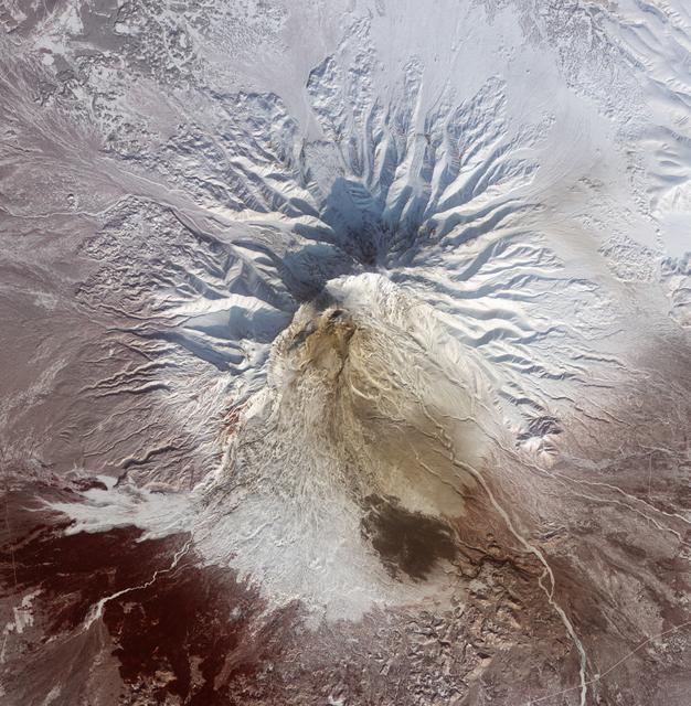 NASA image: Pyroclastic Flow Remnants at Shiveluch Volcano