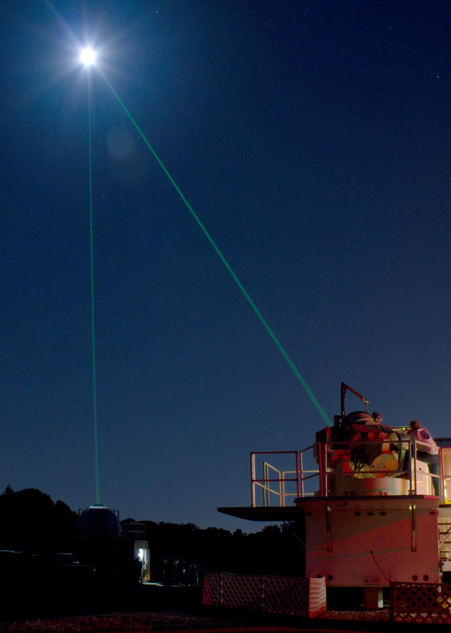 Goddard's Laser Ranging Facility directs a laser toward the Lunar Reconassaince Orbiter on International Observe the Moon Night. (Sept 18, 2010)  Background on laser ranging: <a href="http://www.nasa.gov/mission_pages/LRO/news/LRO_lr.html" rel="nofollow">www.nasa.gov/mission_pages/LRO/news/LRO_lr.html</a>  Information on inOMN <a href="http://www.nasa.gov/centers/goddard/news/features/2010/moon-night.html" rel="nofollow">www.nasa.gov/centers/goddard/news/features/2010/moon-nigh...</a>  Credit: NASA/GSFC  <b><a href="http://www.nasa.gov/centers/goddard/home/index.html" rel="nofollow">NASA Goddard Space Flight Center</a></b>  contributes to NASA’s mission through four scientific endeavors: Earth Science, Heliophysics, Solar System Exploration, and Astrophysics. Goddard plays a leading role in NASA’s endeavors by providing compelling scientific knowledge to advance the Agency’s mission.  <b>Follow us on <a href="http://twitter.com/NASA_GoddardPix" rel="nofollow">Twitter</a></b>  <b>Join us on <a href="http://www.facebook.com/pages/Greenbelt-MD/NASA-Goddard/395013845897?ref=tsd" rel="nofollow">Facebook</a></b>