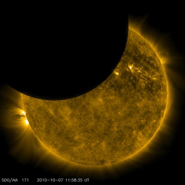 NASA image: SDO Observed its First Lunar Transit