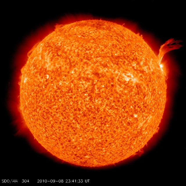 NASA image: C3-class Solar Flare Erupts on Sept. 8, 2010 [Full Disk]