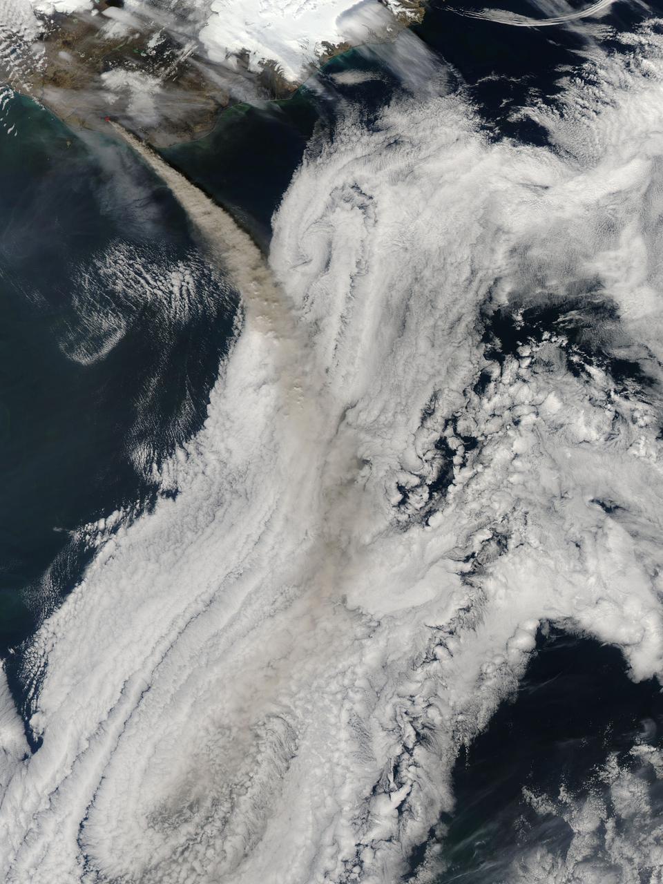 NASA image acquired May 8, 2010 at 13 :35 UTC  Ash plume from Eyjafjallajokull Volcano, Iceland Satellite: Aqua  NASA/GSFC/Jeff Schmaltz/MODIS Land Rapid Response Team  <b><a href="http://www.nasa.gov/centers/goddard/home/index.html" rel="nofollow">NASA Goddard Space Flight Center</a></b>  is home to the nation's largest organization of combined scientists, engineers and technologists that build spacecraft, instruments and new technology to study the Earth, the sun, our solar system, and the universe.