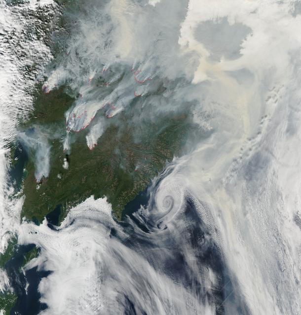 NASA image: Fires in Eastern Siberia