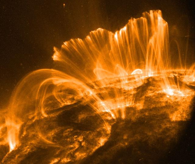 NASA image: Coronal Rain, Solar Storm