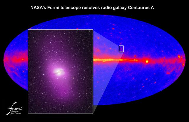 NASA image: NASA's Fermi Telescope Resolves Radio Galaxy Centaurus A
