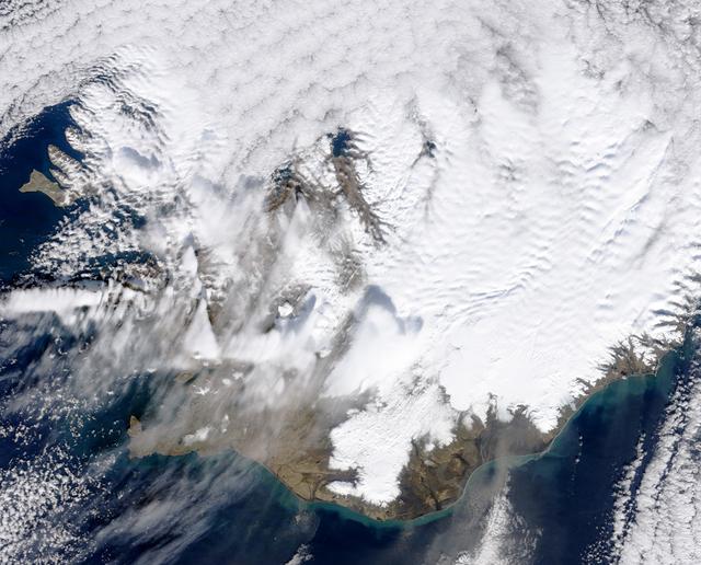 NASA image: Eruption of Eyjafjallajökull Volcano, Iceland