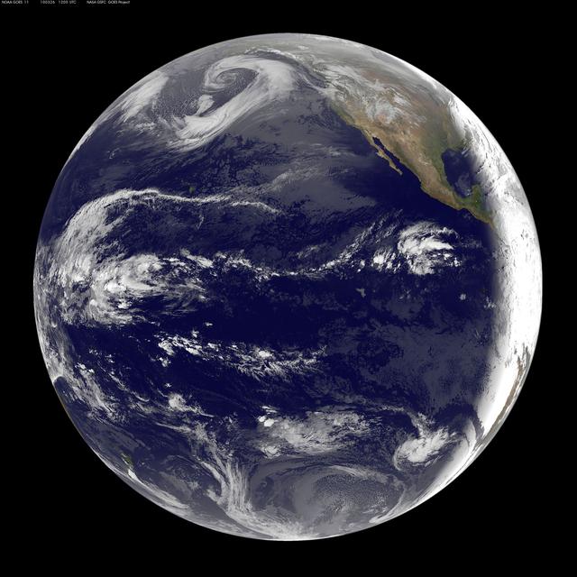 NASA image: NASA GOES-11 Full Disk view March 26, 2010