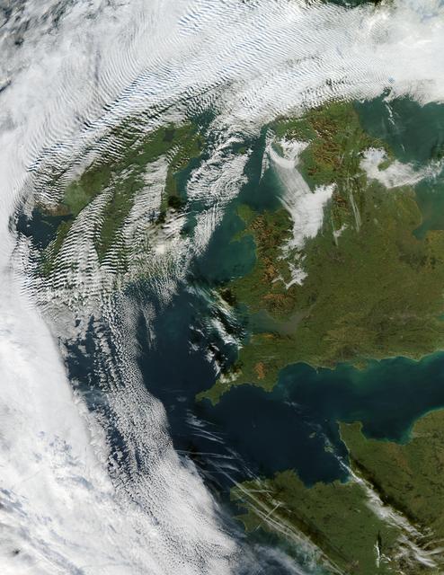 NASA image: Wave Clouds over Ireland