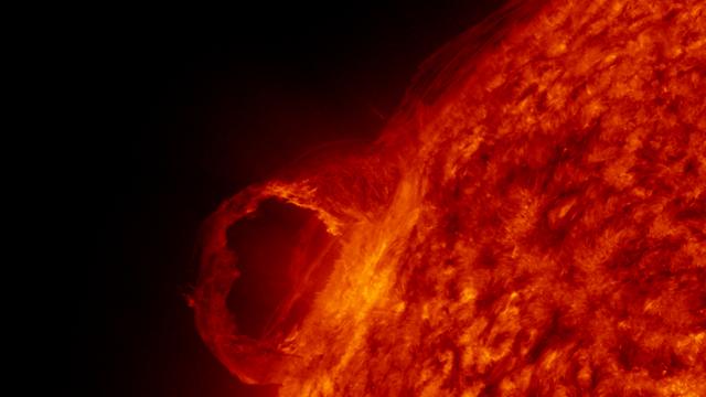 A detail view of a filament launch in the SDO AIA 304 band.   Credit: NASA/GSFC/SVS/SDO  To read more about this animation go to:  <a href="http://www.nasa.gov/mission_pages/sdo/news/first-light.html" rel="nofollow">www.nasa.gov/mission_pages/sdo/news/first-light.html</a>  <b><a href="http://www.nasa.gov/centers/goddard/home/index.html" rel="nofollow">NASA Goddard Space Flight Center</a></b>  is home to the nation's largest organization of combined scientists, engineers and technologists that build spacecraft, instruments and new technology to study the Earth, the sun, our solar system, and the universe.
