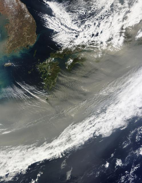 NASA image: Dust over Japan