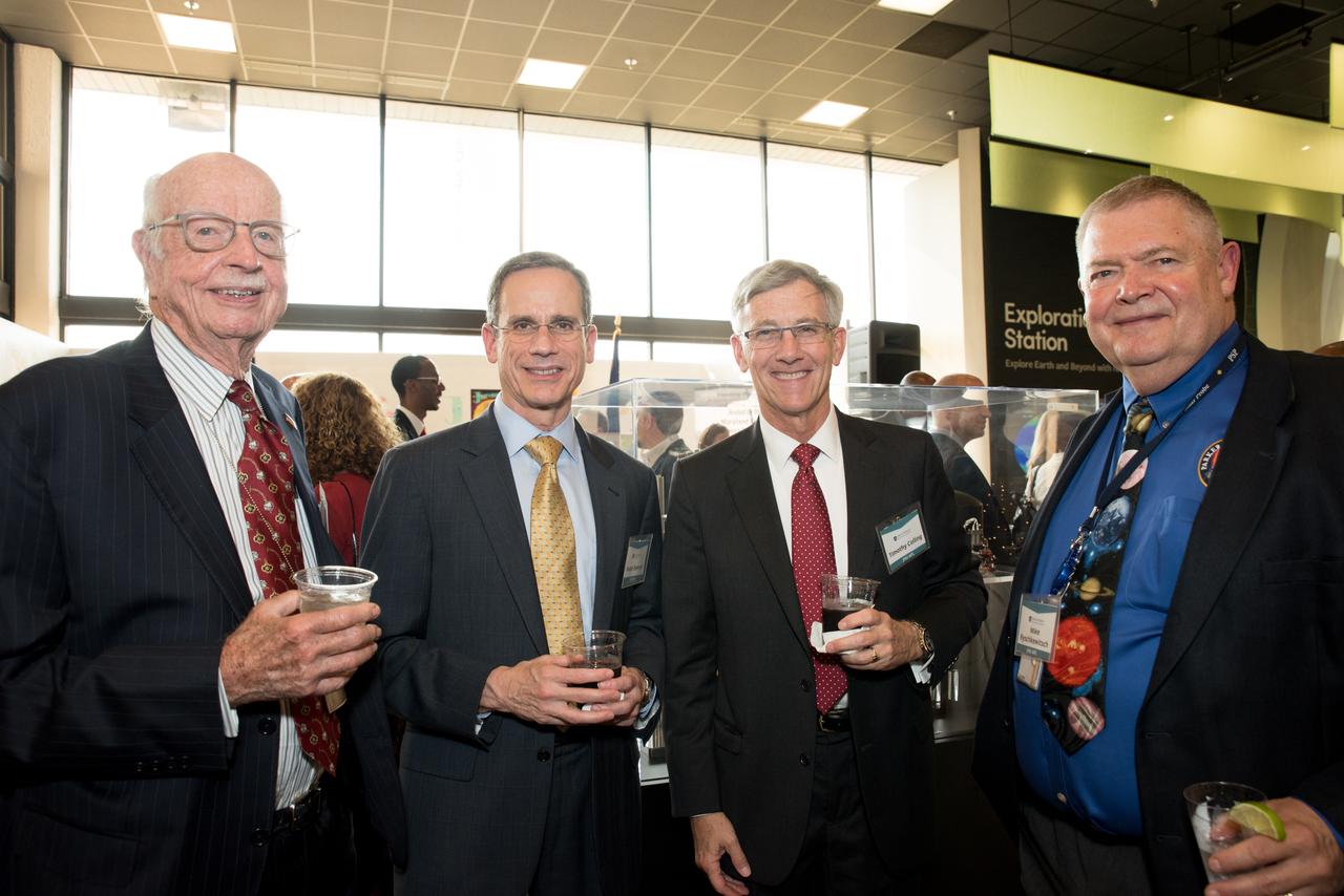 NASA Administrator Jim Bridenstine is greeted by Goddard  Space Flight Center Director Chris Scolese as he arrives for his first visit to the NASA field center in Greenbelt, Maryland. Evening Reception Hosted by Maryland Space Business Roundtable