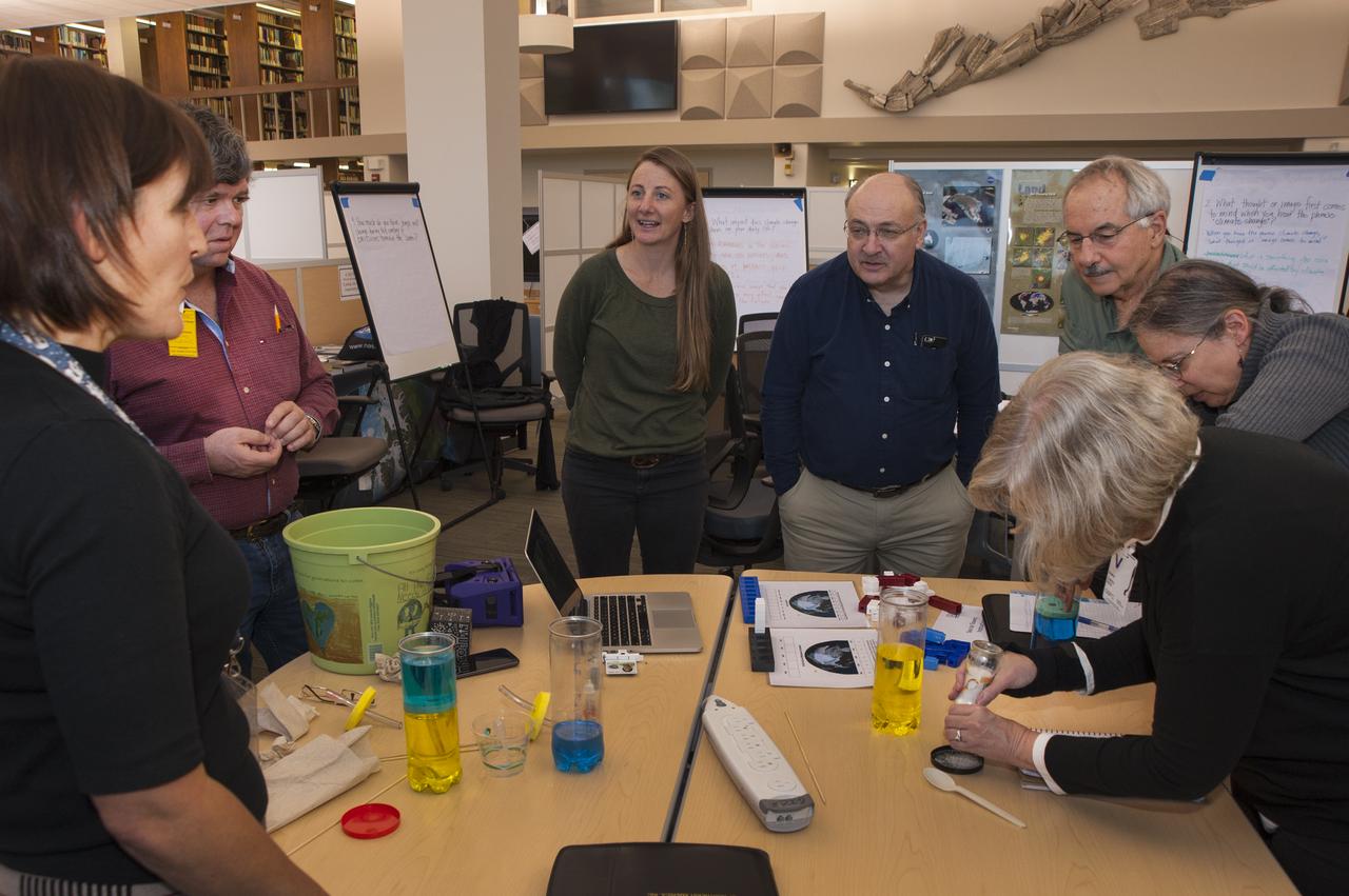 Earth to Sky Academy October 23, 2019 Locations: Building 28 Dr. Piers J. Sellers Data Visualization Theater, first floor atrium and east lawn, Building 21 GIC2 (Library) MOSI Request # 2020-896-0 10/23/2019 is the field trip day of our five-day workshop for the Earth to Sky Academy. Images will be used to show what the experience is like for reporting and marketing purposes.  Earth to Sky Academy NASA Goddard Space Flight Center â€“ Greenbelt, MD    October 21â€“25, 2019 A tuition-free course for interpreters, informal educators, and science communicators interested in creating and nurturing regional communities of practice focused on improving climate science communication. About the Earth to Sky Academy  Since 2004, the Earth to Sky interagency partnership (ETS) has been sharing NASA science with informal educators through a variety of professional development events, including a series of regional courses in climate science and communication. A hallmark of the ETS training model is purposeful, ongoing engagement with participants to encourage sharing and collaborative learning. In an effort to strengthen and grow the ETS community of practice, ETS leadership is developing a network of ETS regional communities, each led by small teams of trained ETS regional leaders. The Earth to Sky Academy (ETSA) five-day course marks the launch of this long-term effort. 