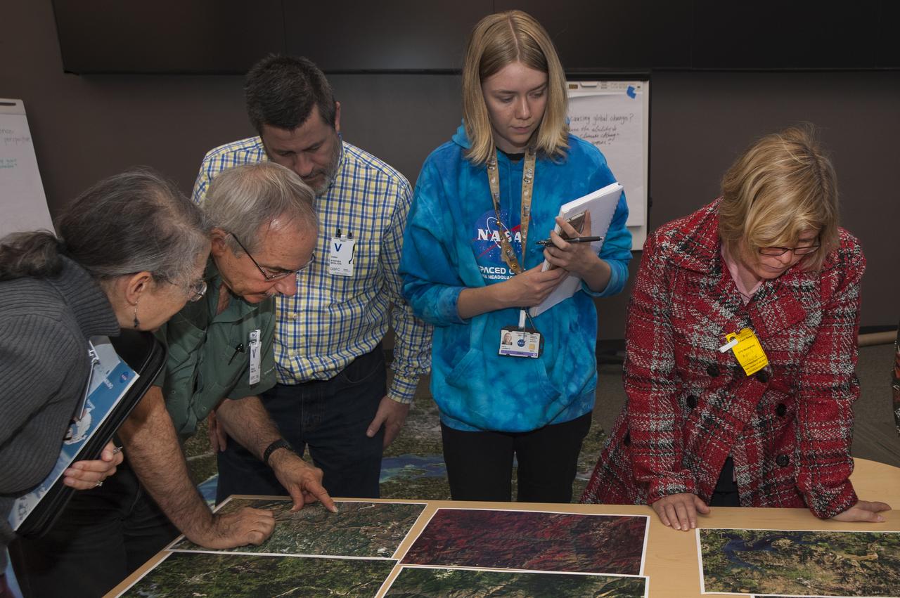 Earth to Sky Academy October 23, 2019 Locations: Building 28 Dr. Piers J. Sellers Data Visualization Theater, first floor atrium and east lawn, Building 21 GIC2 (Library) MOSI Request # 2020-896-0 10/23/2019 is the field trip day of our five-day workshop for the Earth to Sky Academy. Images will be used to show what the experience is like for reporting and marketing purposes.  Earth to Sky Academy NASA Goddard Space Flight Center â€“ Greenbelt, MD    October 21â€“25, 2019 A tuition-free course for interpreters, informal educators, and science communicators interested in creating and nurturing regional communities of practice focused on improving climate science communication. About the Earth to Sky Academy  Since 2004, the Earth to Sky interagency partnership (ETS) has been sharing NASA science with informal educators through a variety of professional development events, including a series of regional courses in climate science and communication. A hallmark of the ETS training model is purposeful, ongoing engagement with participants to encourage sharing and collaborative learning. In an effort to strengthen and grow the ETS community of practice, ETS leadership is developing a network of ETS regional communities, each led by small teams of trained ETS regional leaders. The Earth to Sky Academy (ETSA) five-day course marks the launch of this long-term effort. 