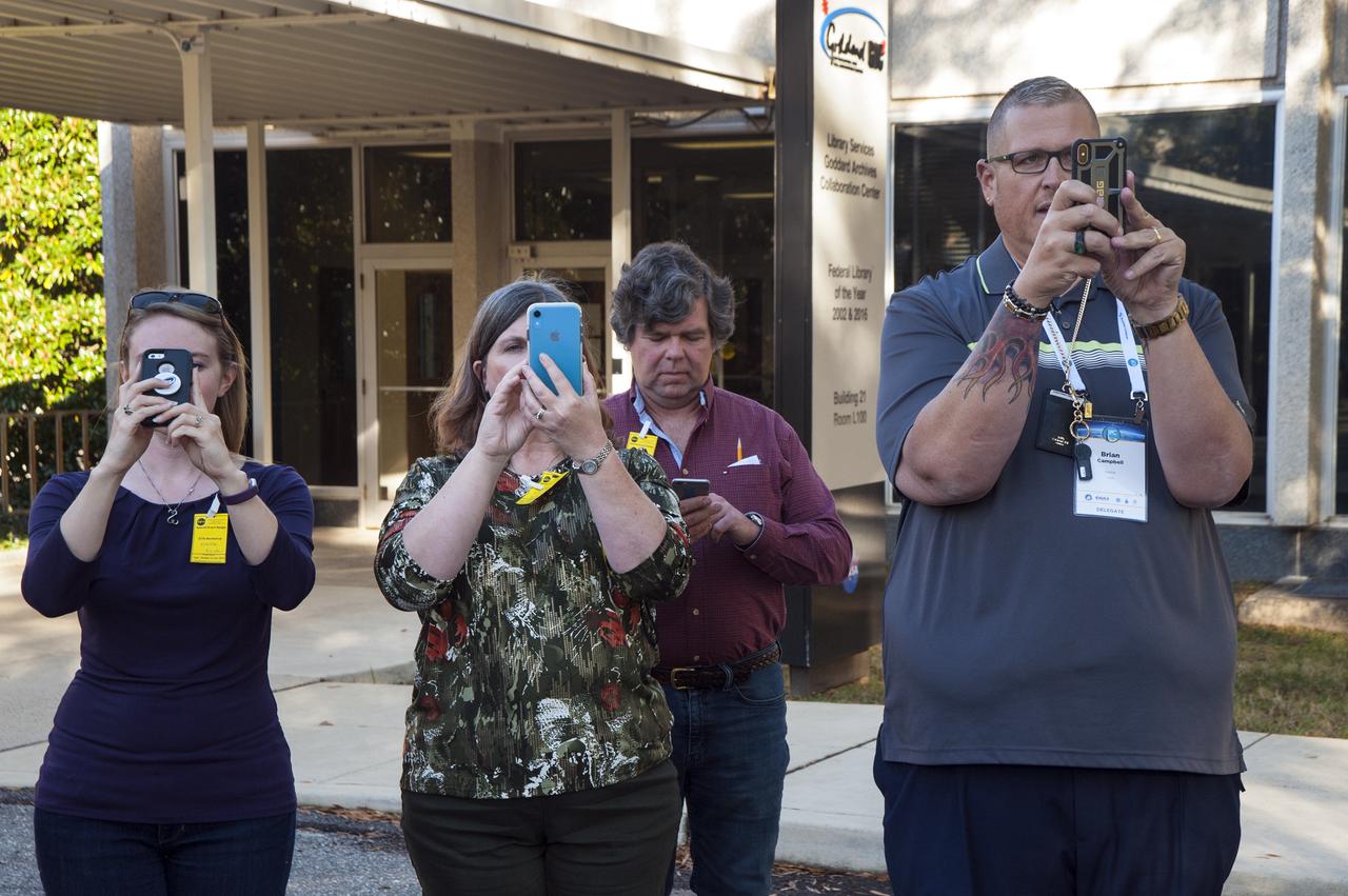 Earth to Sky Academy October 23, 2019 Locations: Building 28 Dr. Piers J. Sellers Data Visualization Theater, first floor atrium and east lawn, Building 21 GIC2 (Library) MOSI Request # 2020-896-0 10/23/2019 is the field trip day of our five-day workshop for the Earth to Sky Academy. Images will be used to show what the experience is like for reporting and marketing purposes.  Earth to Sky Academy NASA Goddard Space Flight Center â€“ Greenbelt, MD    October 21â€“25, 2019 A tuition-free course for interpreters, informal educators, and science communicators interested in creating and nurturing regional communities of practice focused on improving climate science communication. About the Earth to Sky Academy  Since 2004, the Earth to Sky interagency partnership (ETS) has been sharing NASA science with informal educators through a variety of professional development events, including a series of regional courses in climate science and communication. A hallmark of the ETS training model is purposeful, ongoing engagement with participants to encourage sharing and collaborative learning. In an effort to strengthen and grow the ETS community of practice, ETS leadership is developing a network of ETS regional communities, each led by small teams of trained ETS regional leaders. The Earth to Sky Academy (ETSA) five-day course marks the launch of this long-term effort. 