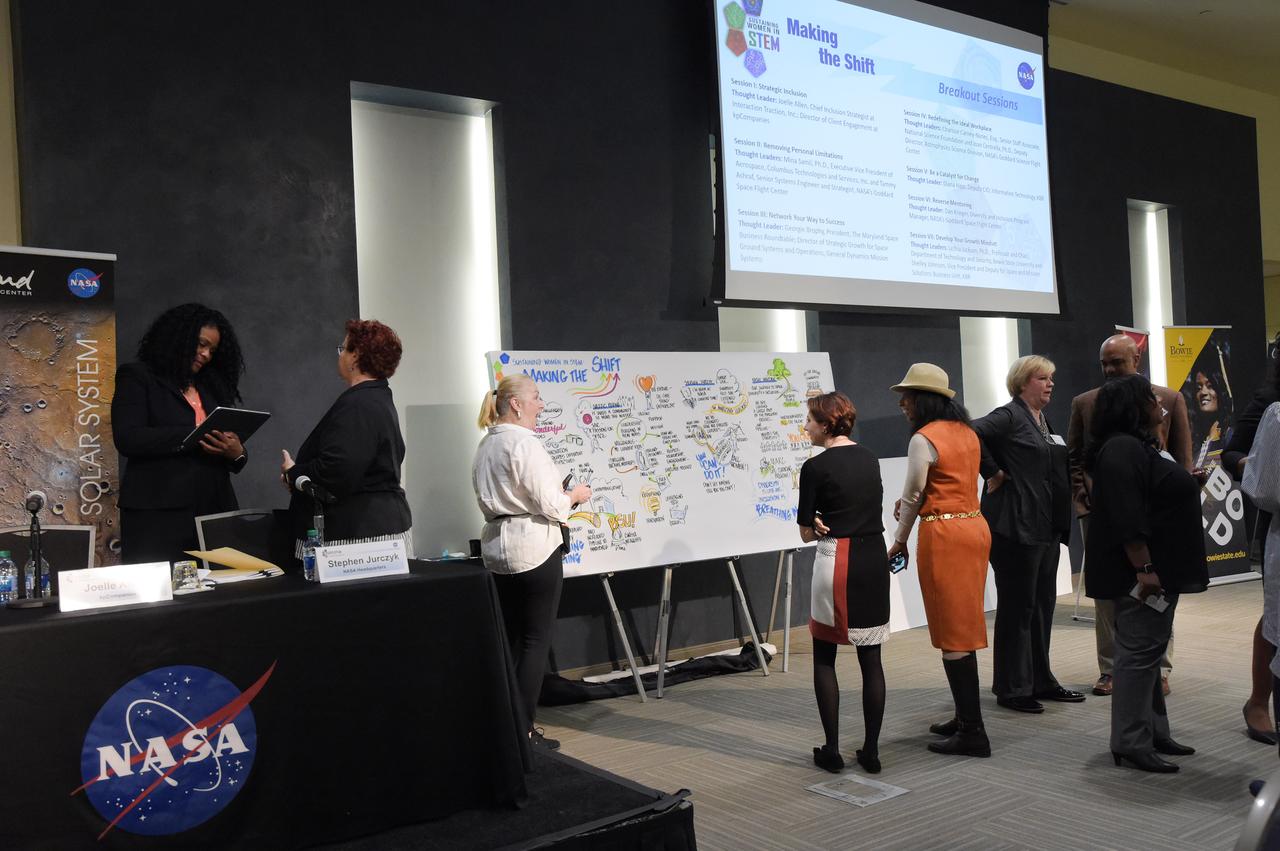 Sustaining Women in STEM Making the Shift  SWIS  held at Bowie State University Nov 7, 2019   Chrystal Johnson hosted event with panel discussion, speakers and breakout sessions 