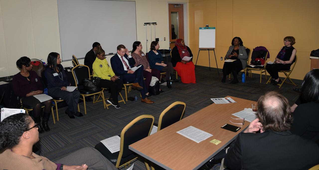 Sustaining Women in STEM Making the Shift SWIS  Bowie University on Nov 7, 2019  Chrystal Johnson hosted event with panel discussion, breakout sessions and speakers