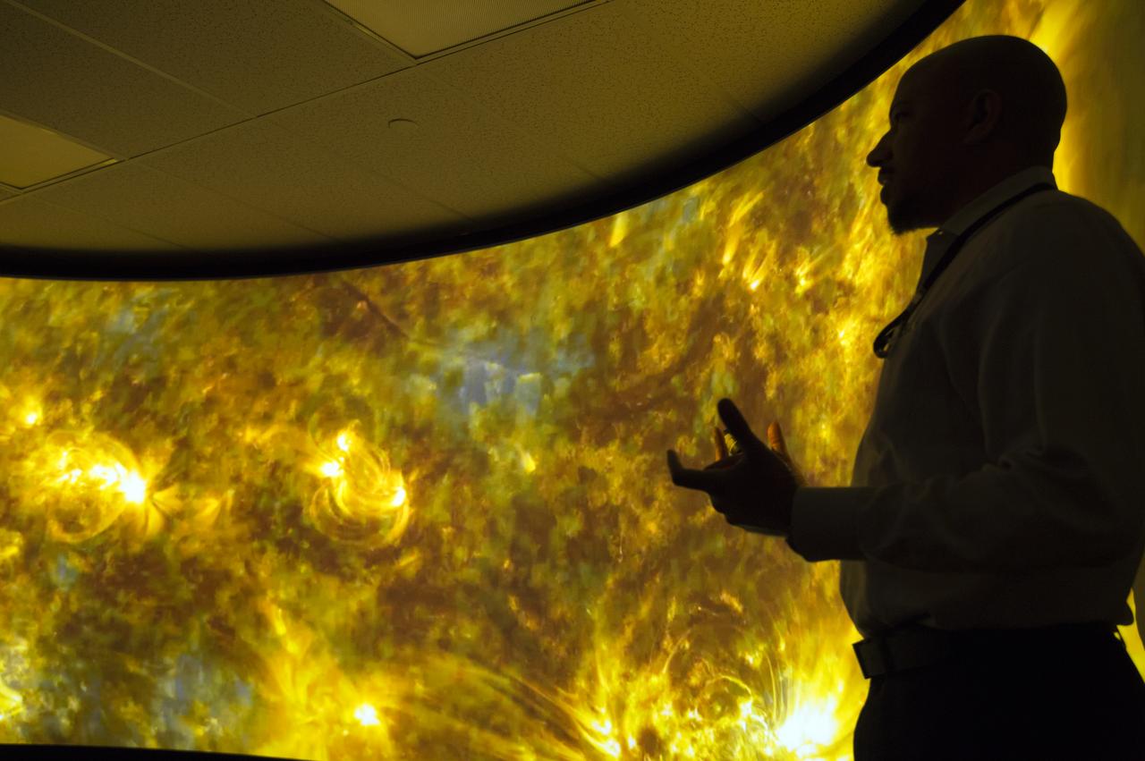 Social media followers visited GSFC Feb 10, 2020  Here they visit WOW solar lab in B21  Maddox    They also heard State of NASA address  