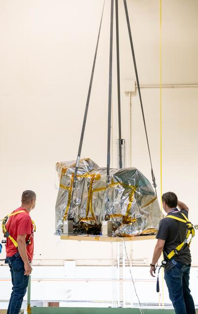 NASA image: OCI Crane Lift off of Vibration Table