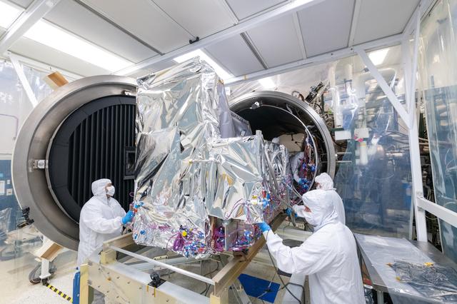 NASA image: OCI is Pushed into Thermal Vacuum Chamber