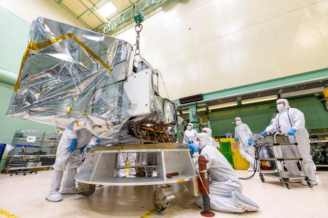 NASA image: OCI Crane Lift onto the Tilt Mechanism